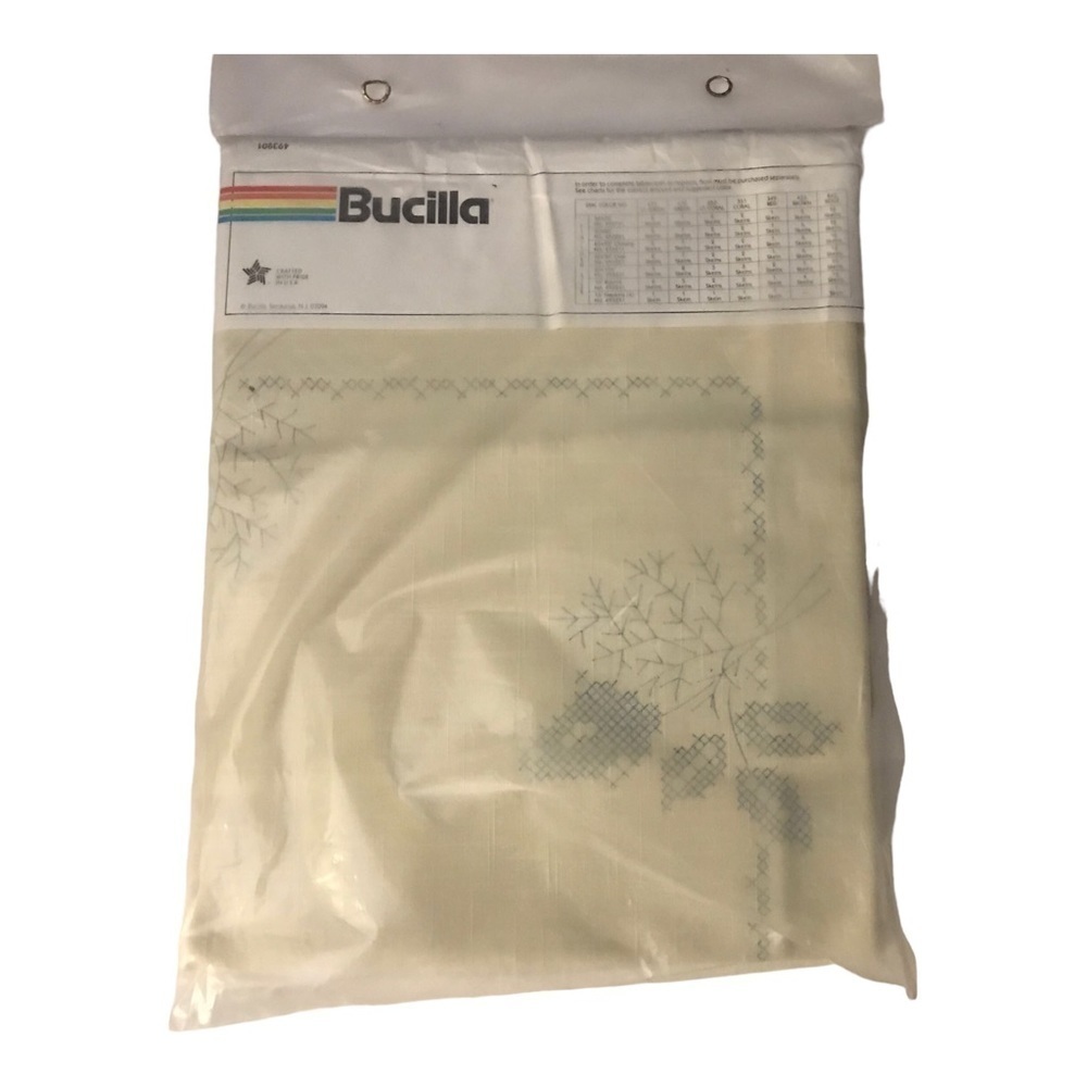 Bucilla Stamped Tablecloth for Embroidery.